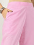 Light Pink Pure Cotton Embroidered Straight Kurta Set